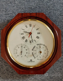 Orologio Barometro Termometro Legno Lorenz