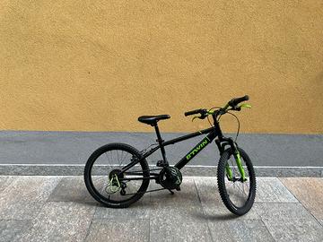 Bicicletta bambino btwin 24" pollici verde e nera
