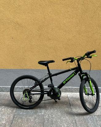 Bicicletta bambino btwin 21” pollici verde e nera