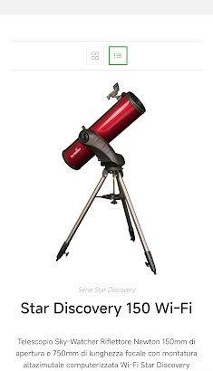 TELESCOPIO SKY-WATCHER STAR DISCOVERY 150/75