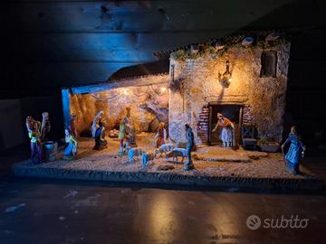 presepe napoletano 60x40x34 completo