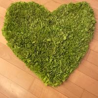 Tappeto a cuore verde
