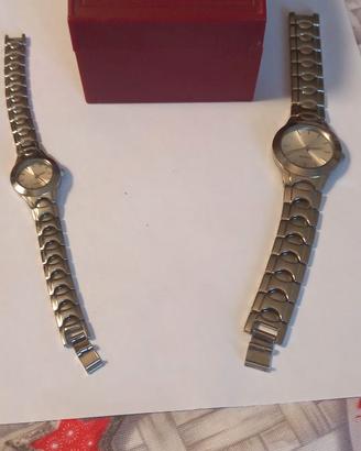 Due orologi acciaio uomo-donna come nuovi