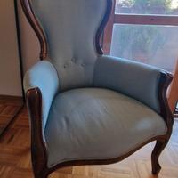Poltrona bergère in tessuto