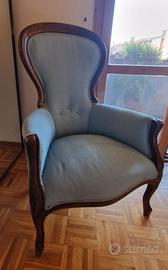 Poltrona bergère in tessuto