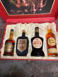wisky, stock 84, gala caffè, grappa, 4 bottiglie