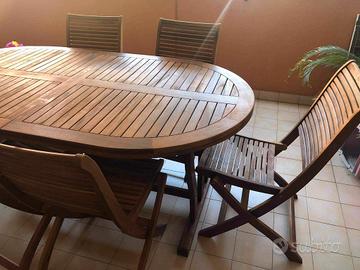 Tavolo Acacia 150 Allungabile 200cm SEDIE A PARTE 