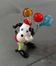 Cagnolino tipo Snoopy in vetro di Murano
