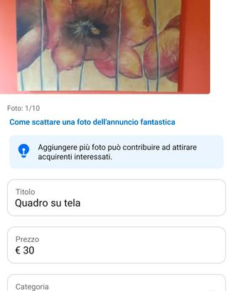 quadro su tela
