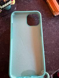 Custodia colore turchese per Iphone 11 con filo