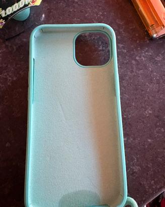 Custodia colore turchese per Iphone 11 con filo