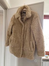 Giacca bianca pelo sintetico