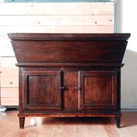 Madia credenza bassa antica in legno di castagno 
