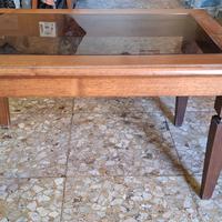 Tavolino basso in legno Noce