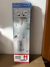 Piantana portarotolo e scopino WC Wenko Rivalta