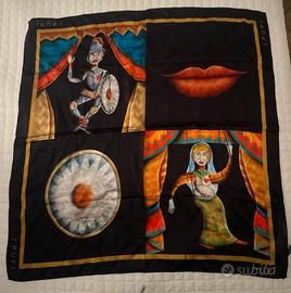 Pupi sicilianiFoulard seta nuovo senza cartellino