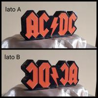 Creazione in legno omaggio agli Acdc 