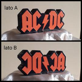 Creazione in legno omaggio agli Acdc 