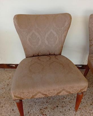 DUE SEDIE VINTAGE IN TESSUTO