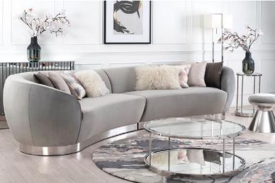 Divano design grigio - 6 posti