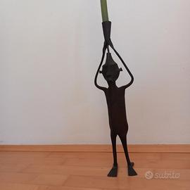 Portacandele in ferro battuto