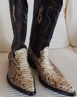 Stivali unisex texani pitone Cuadra 