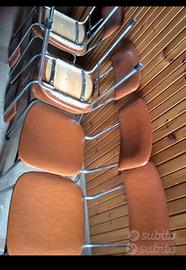 N6.SEDIE FERRO CON IMBOTTITURA PELLE