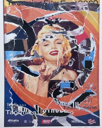 Mimmo Rotella, Marilyn seridecollage 100x70