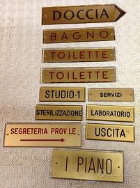 SERIE TARGHETTE TABELLE ORIGINALI EPOCA 1970 VARIE