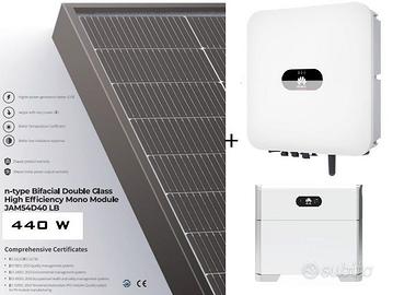 kit fotovoltaico HUAWEI moduli BIFACCIALI 9kw +BAT