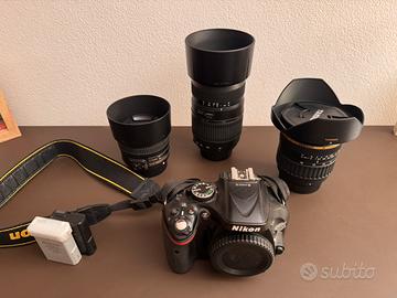 Kit Nikon D5200 + 3 obiettivi