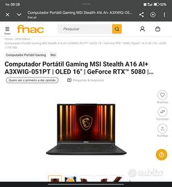 MSI 16" Stealth A16 Al+ A3XWIG-051PT Core Black
