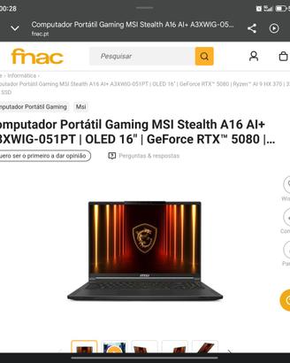 MSI 16" Stealth A16 Al+ A3XWIG-051PT Core Black