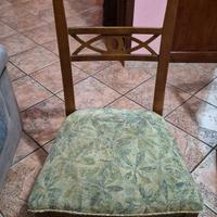 Sedie n.6 in legno massello color noce