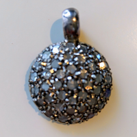 Pendenti in argento 925 con rose di diamante