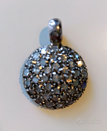 Pendenti in argento 925 con rose di diamante