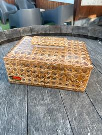 Scatola Vintage design Acrilico e Paglia di Vienna