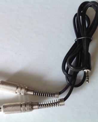 Cavo jack 3,5 stereo-doppio jack 6,3