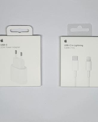 caricatore iphone 20W con cavo USB-C Lightning 