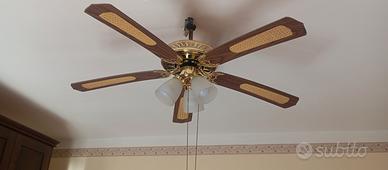 ventilatore a soffitto con lampade