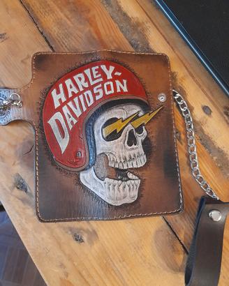 portafogli Harley-Davidson cuoio artigianale 