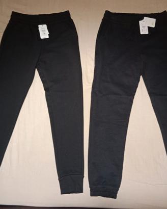 PANTALONI SPORTIVI  FELPATI NERI DIVERSE MISURE