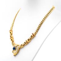 Collana in Oro Giallo con Zaffiro Sri Lanka