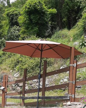 Ombrellone da giardino largo 3mt. con MANOVELLA!