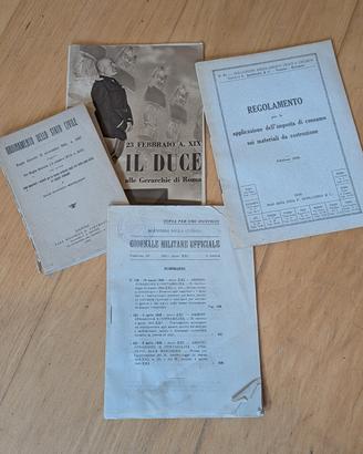 documenti duce panda ventennio ww2