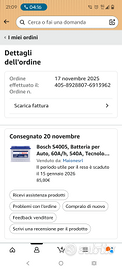 Batteria Bosch 60 ah come nuova