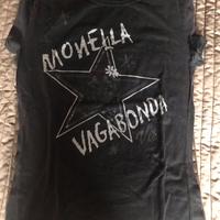 T-shirt Monella vagabonda nera tg 9 anni