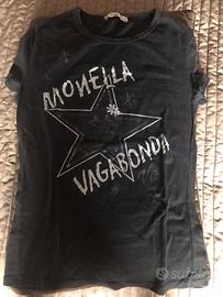 T-shirt Monella vagabonda nera tg 9 anni