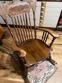Sedia a dondolo vintage