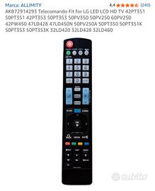 Telecomando compatibile per TV Lg Led Lcd 